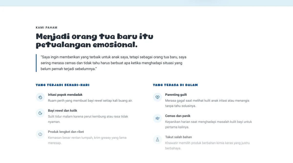 Bagian cerita brand Zoey Organics